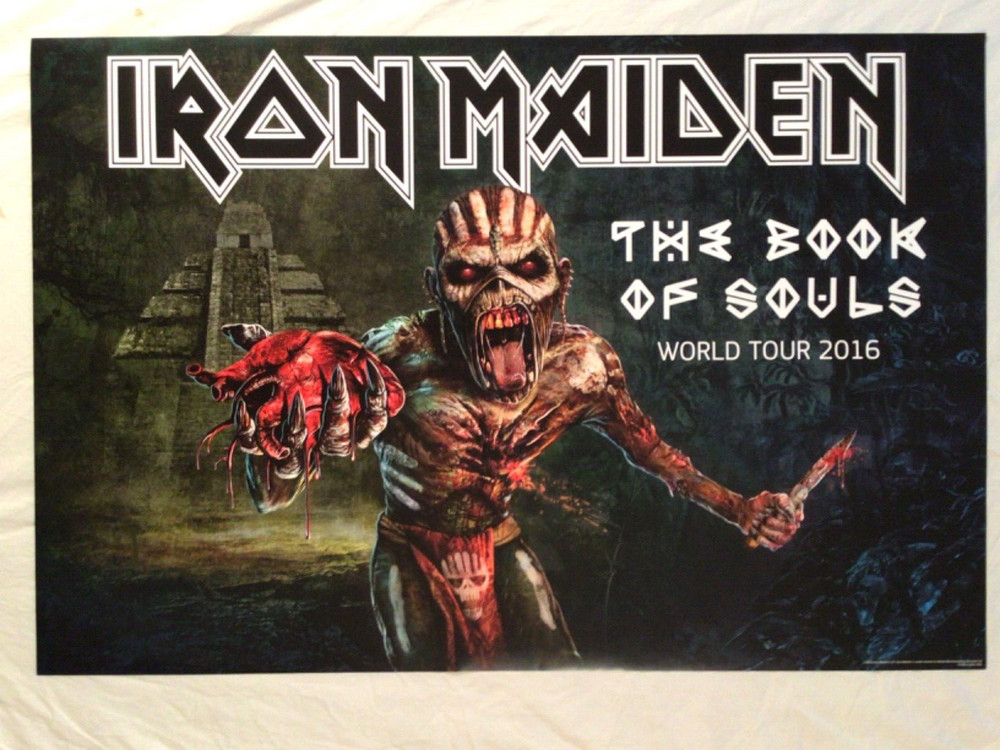 Iron Maiden 2016 Poster The Book Of Souls Horizontal Tour Merch