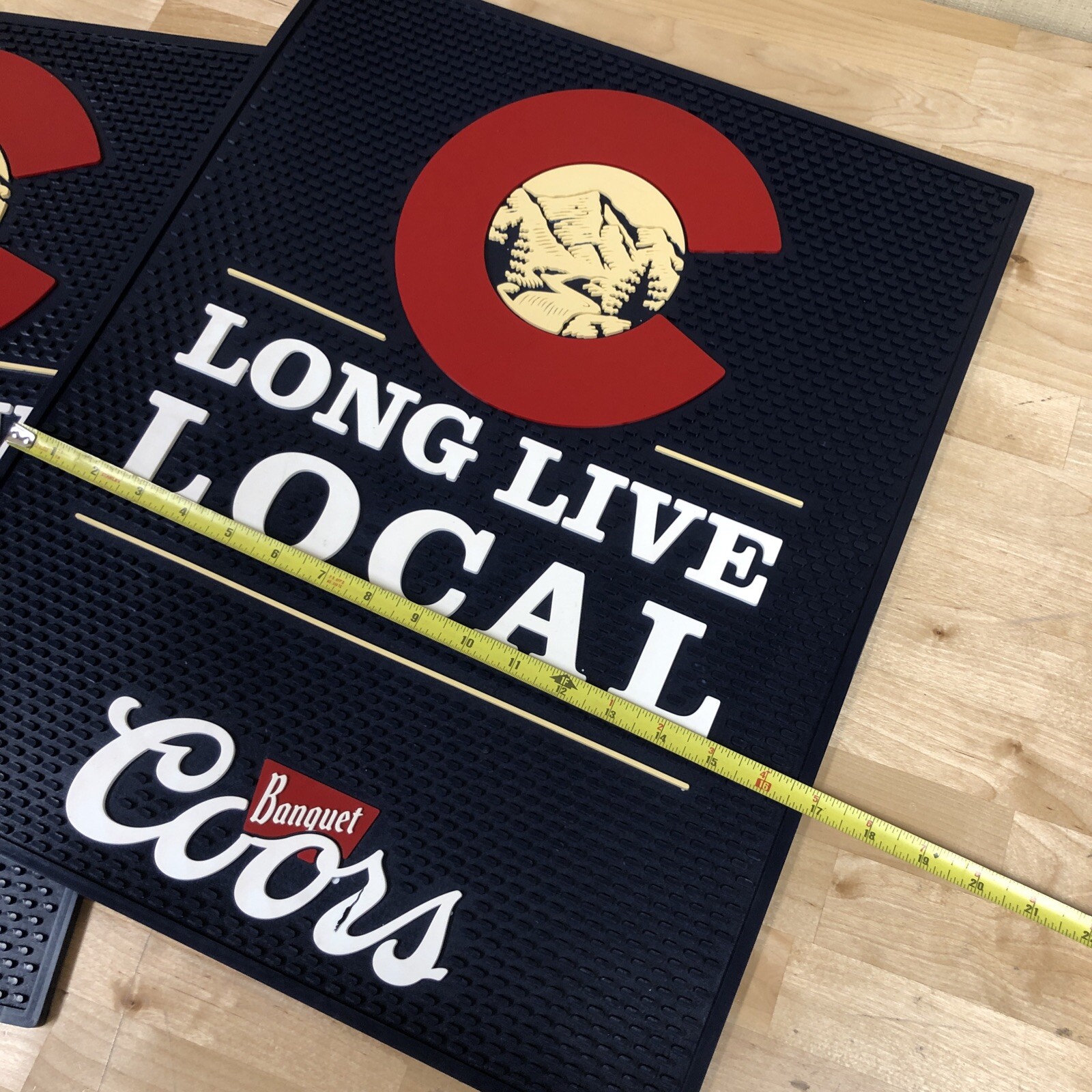 2 Pack Coors Light Rubber Counter Mat 20.75” x 16.75” New