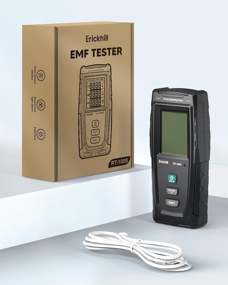 Advanced EMF Reader with Color-Coded Alerts & Quick Measurement for All Spaces