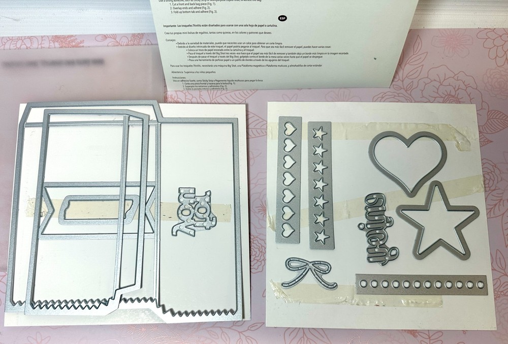 Stampin' Up! Cut & Emboss MINI TREAT BAG THINLITS 12 Pc Die Set~ 137547~Hearts +
