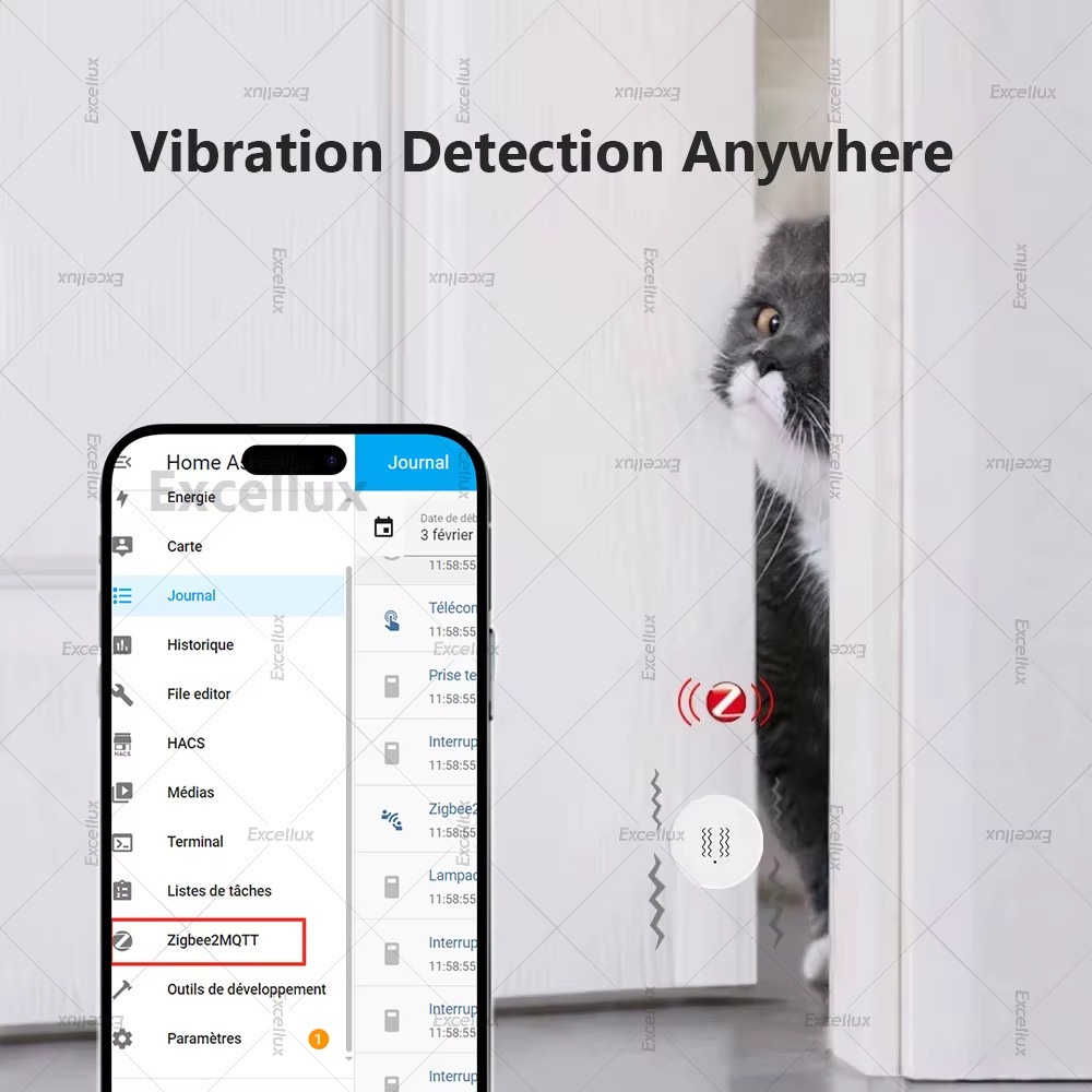 Zigbee 3.0 Smart Vibration Sensor Real Time Motion Shock Alarm History Record On