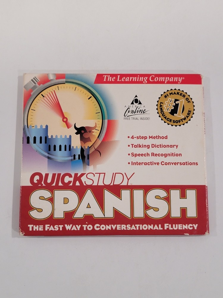 Quick Study Spanish | The Learning Company 3 PC CD-ROM | Windows | Version 1.0