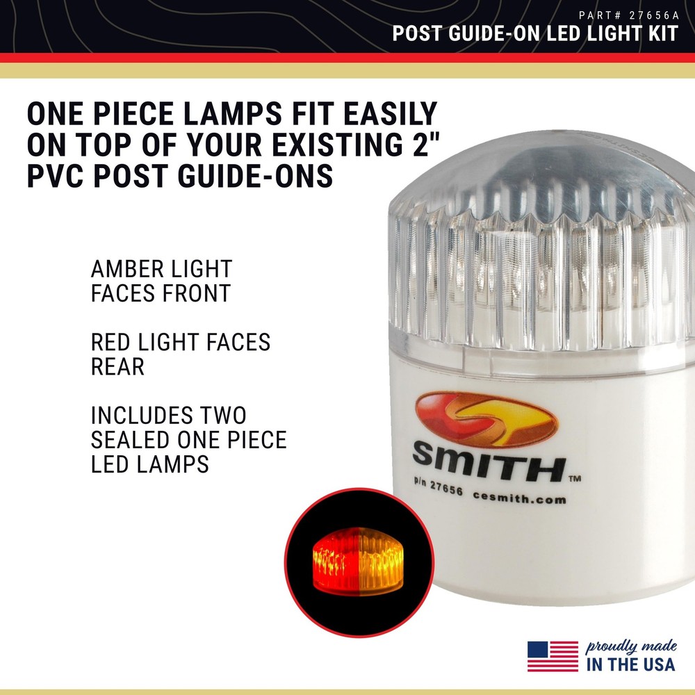 CE Smith 27656A Boat Trailer Post Guide-On LED Light Kit Durable