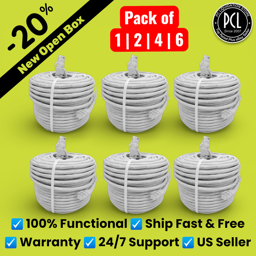 ✅ Network Ethernet Cable Cat5e for Lorex IP PoE Security Cameras - 60ft (18m) ✅