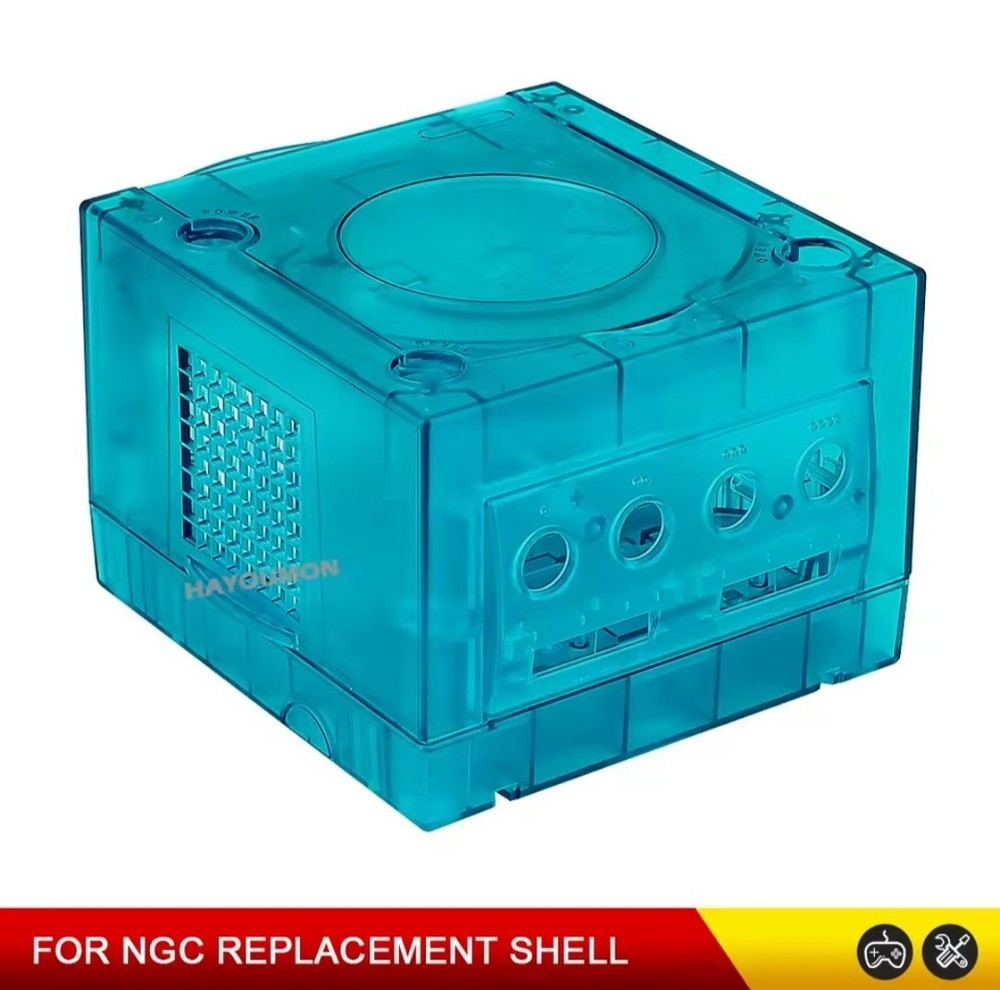 Gamecube Full Replacement Console Shell Housing Ice Blue Gameboy Player
