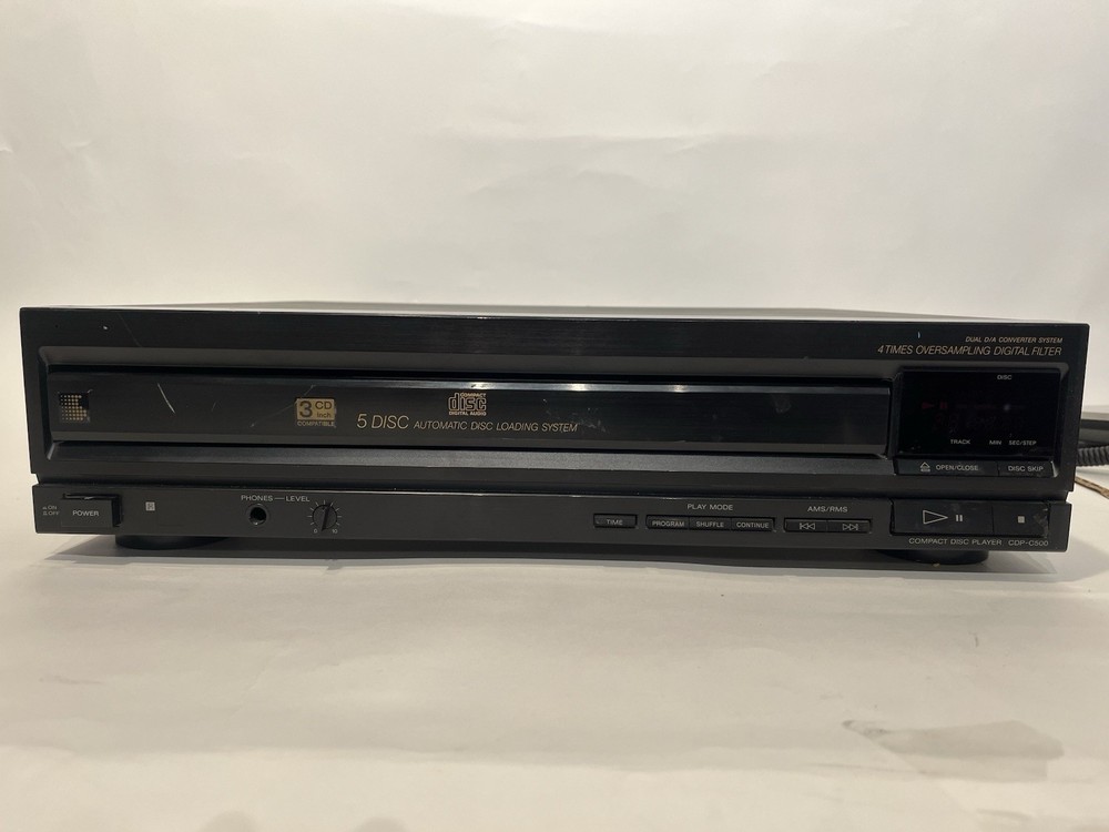Sony CDP-C500 5 Disc CD Changer / Player - Tested   REFURBISHED -SEE DESCRIPTION