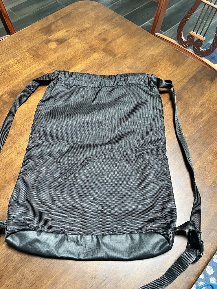 Nike Corded Brasilla Training Gym Bag Black Draw String Backpack Front Pocket