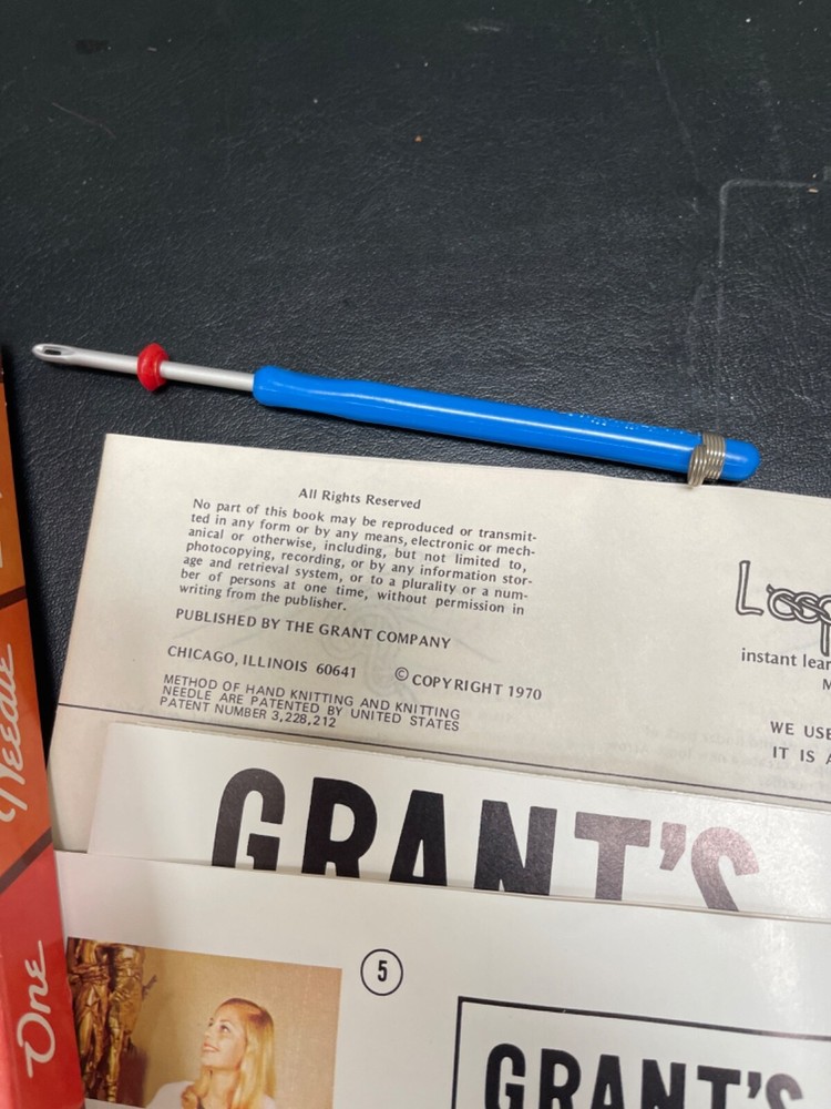 Grant One Needle Looper Complete With Pattern Booklets Vintage 1970