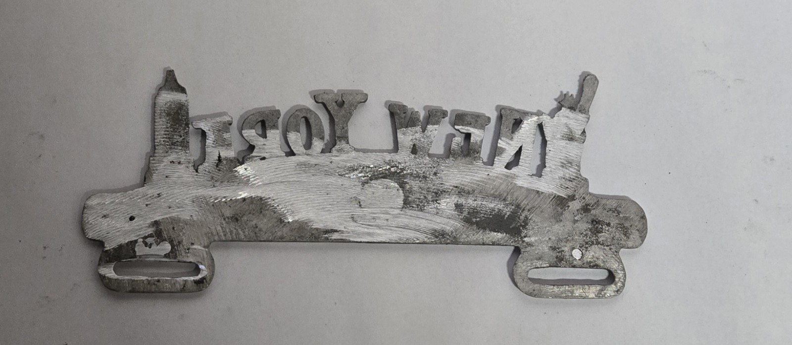 Vintage Cast Aluminum New York Topper Car Club Plaque