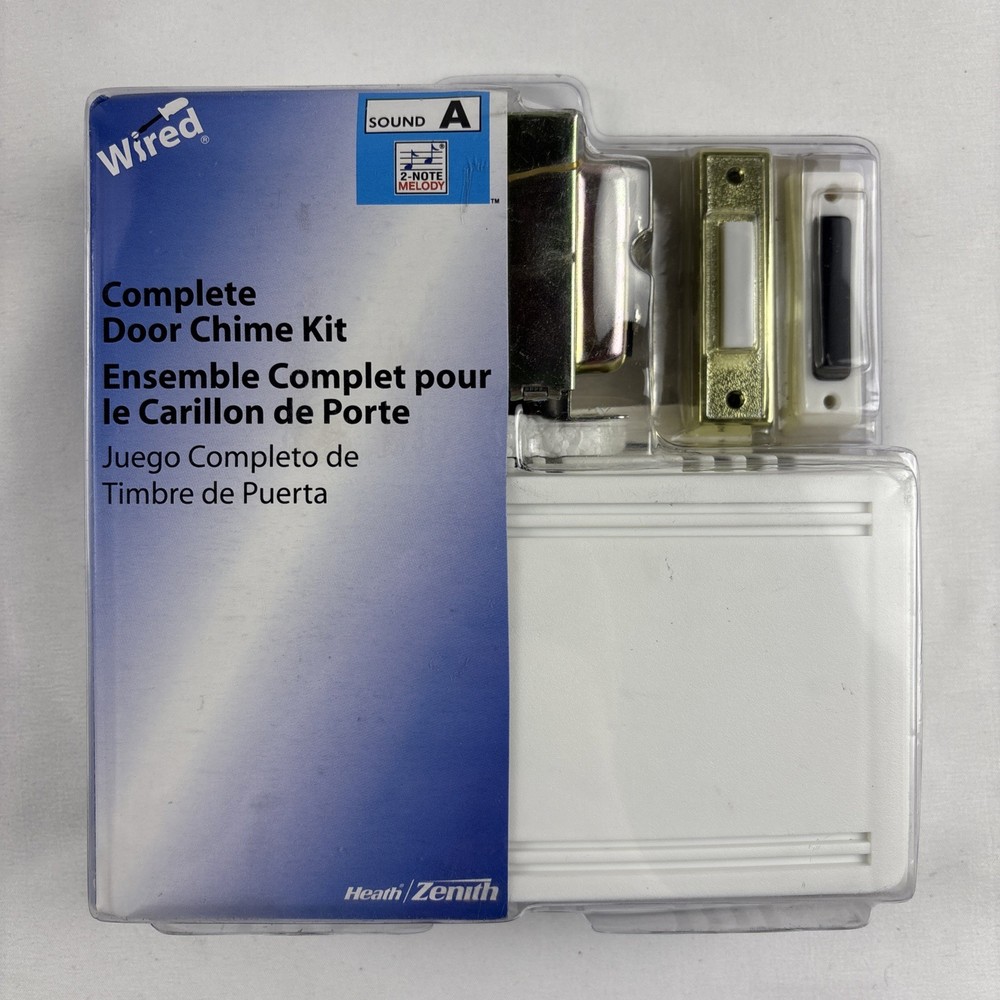 Complete DOOR CHIME KIT Wired Sound A - Heath/Zenith NOS 2-note front