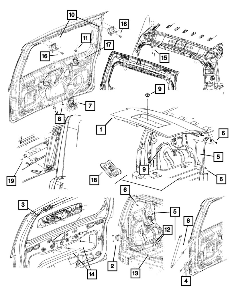 Genuine Mopar Lift-Gate Hinge 57010182AD