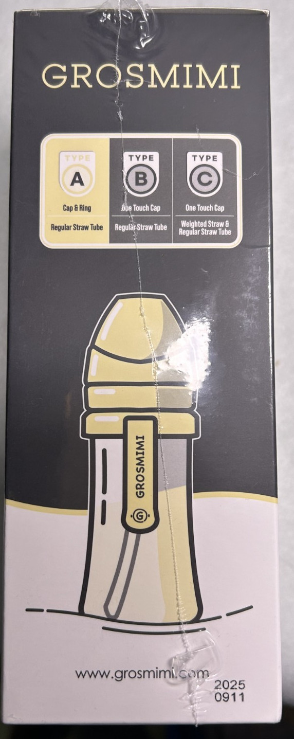 GROSMIMI Spill Proof MAGIC Sippy Cup Straw Handles BUTTER YELLOW Type A Sealed