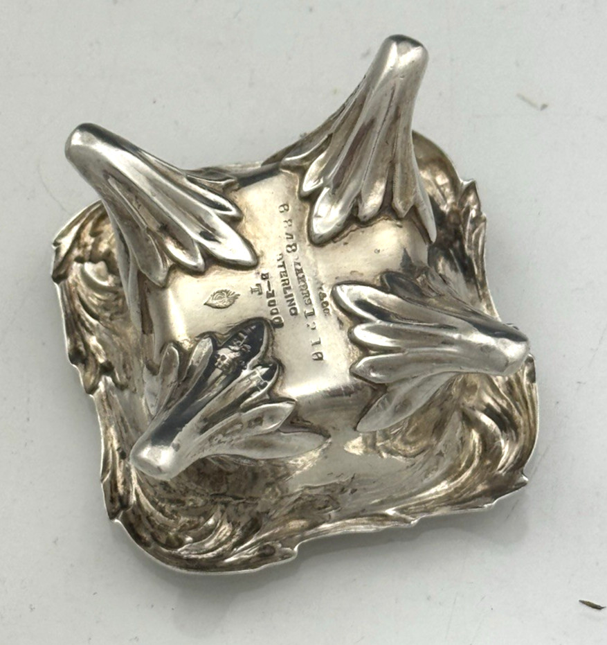 PARIS EXPOSITION Tiffany Chrysanthemum Sterling Silver OPEN SALT