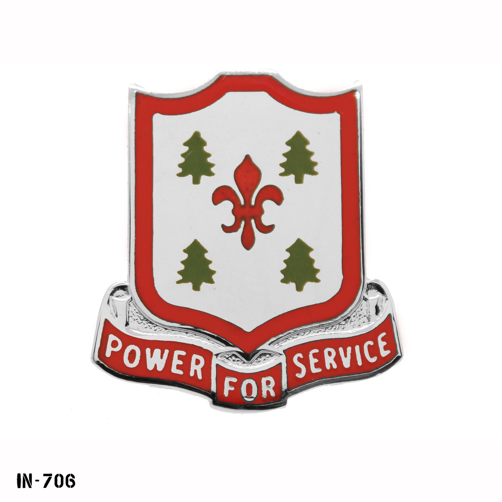 43rd Engineer Battalion ~ US Army DUI Crest Pin Power For Service ~ NS Meyer NEW