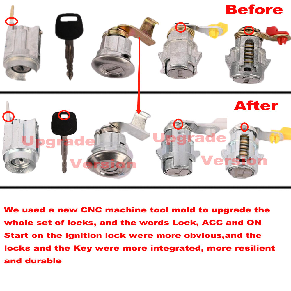 New Ignition Door Locks & Gas Lock W/2 Keys For Toyota Pickup Truck 1992-95