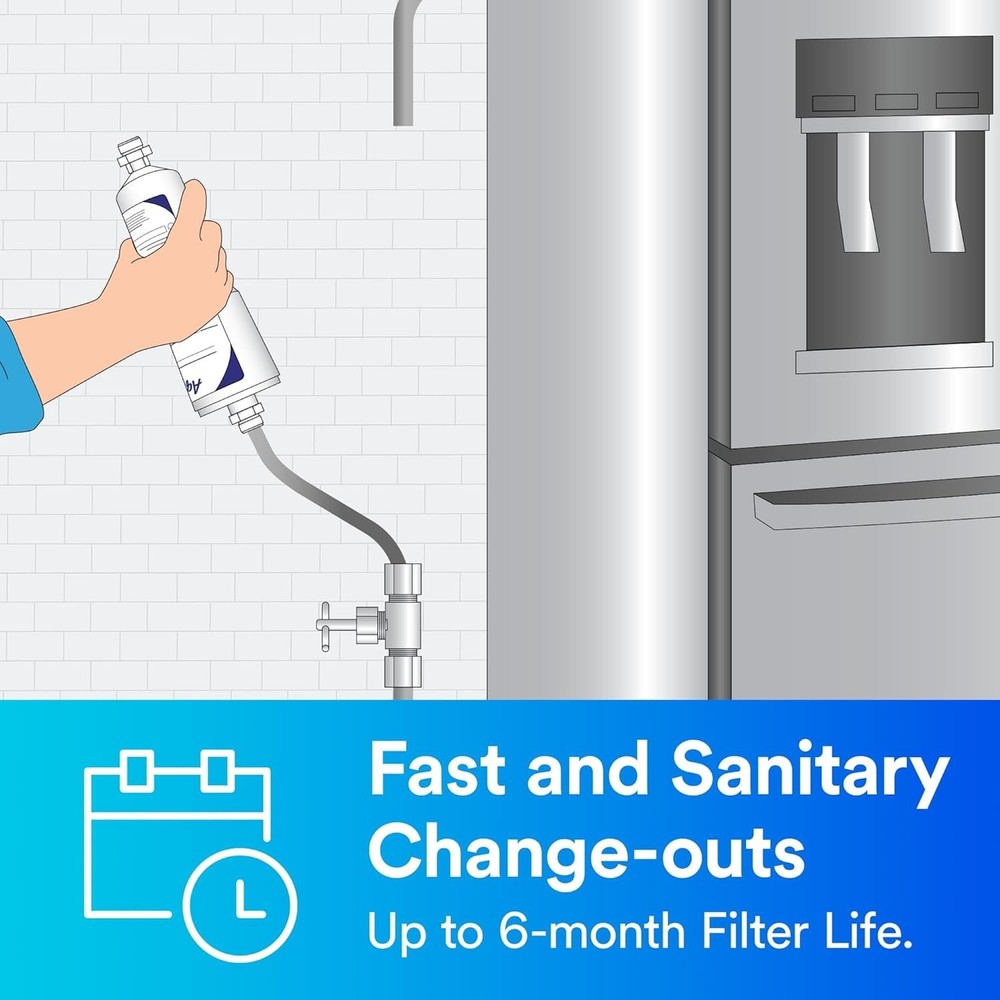 2pcs Aqua-Pure AP717 Inline Water Filter for Refrigerator, Ice Maker & Drinking