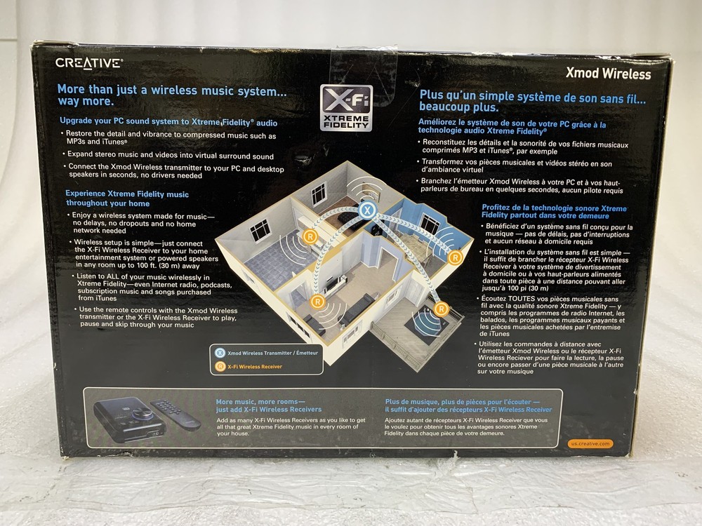 Creative Xmod Wireless Music System Model SB0830EF Used