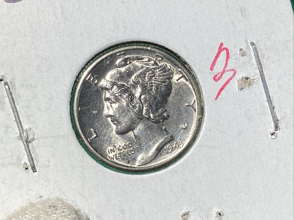 1943 D MERCURY HEAD DIME ALMOST 😅 UNCIRCULATED 🍀