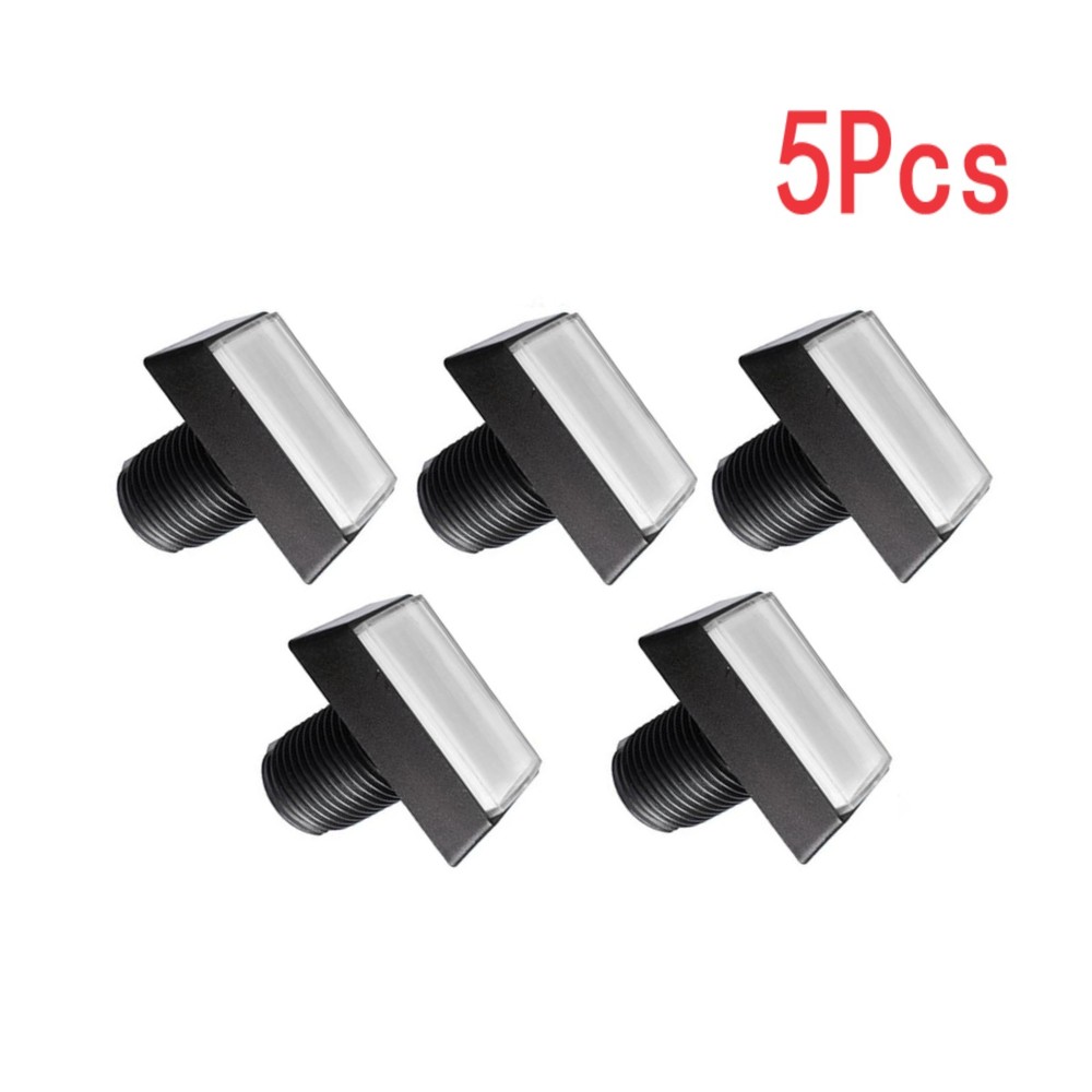 5Pcs Arcade Square Rectangle Buttons LED Push Illumilated w/ Microswitch ww