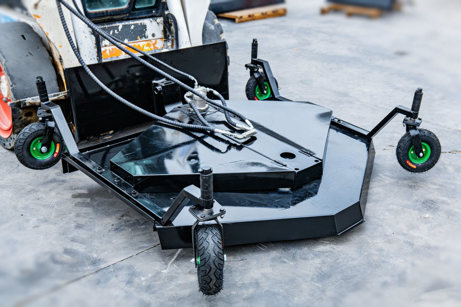 Finish Mower Attachment Fit BobCat Skid Steer 3 Blades Heavy Duty Finish Mower