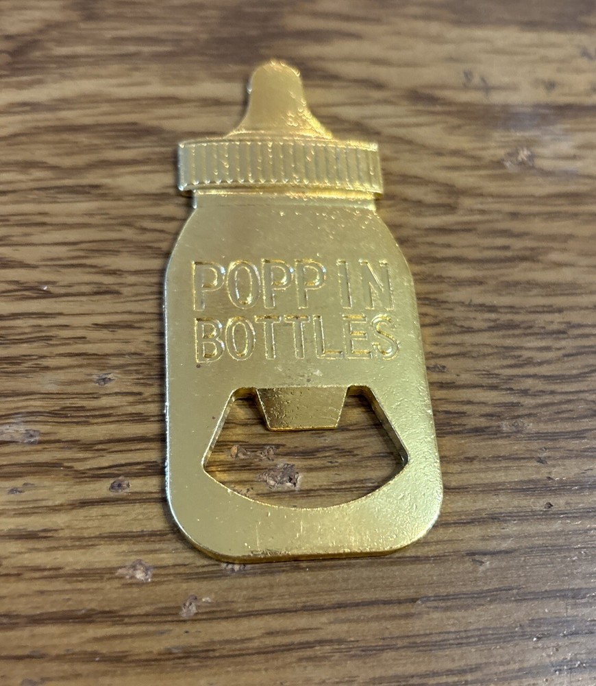 Poppin Bottles Goldtone Bottle Opener