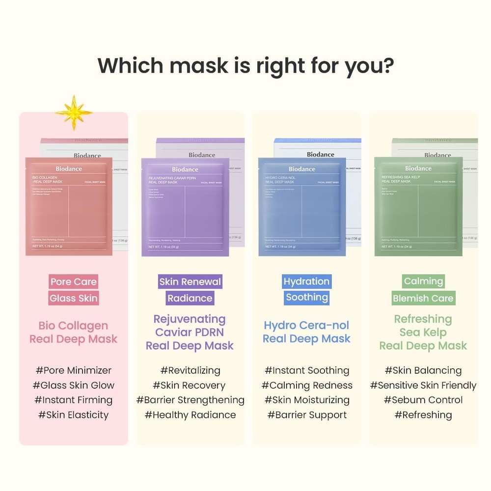 -Collagen Deep Mask 16-Sheet Set
