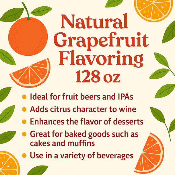 LD Carlson Natural Grapefruit Flavoring 128 oz