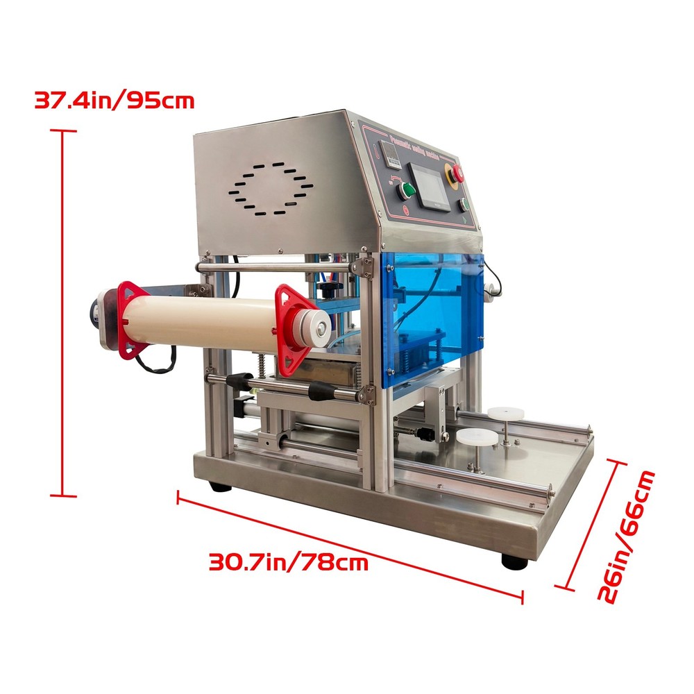 110V Automatic Pneumatic Lunch Box Sealer Nitrogen Sealing Machine 2-Box Tray