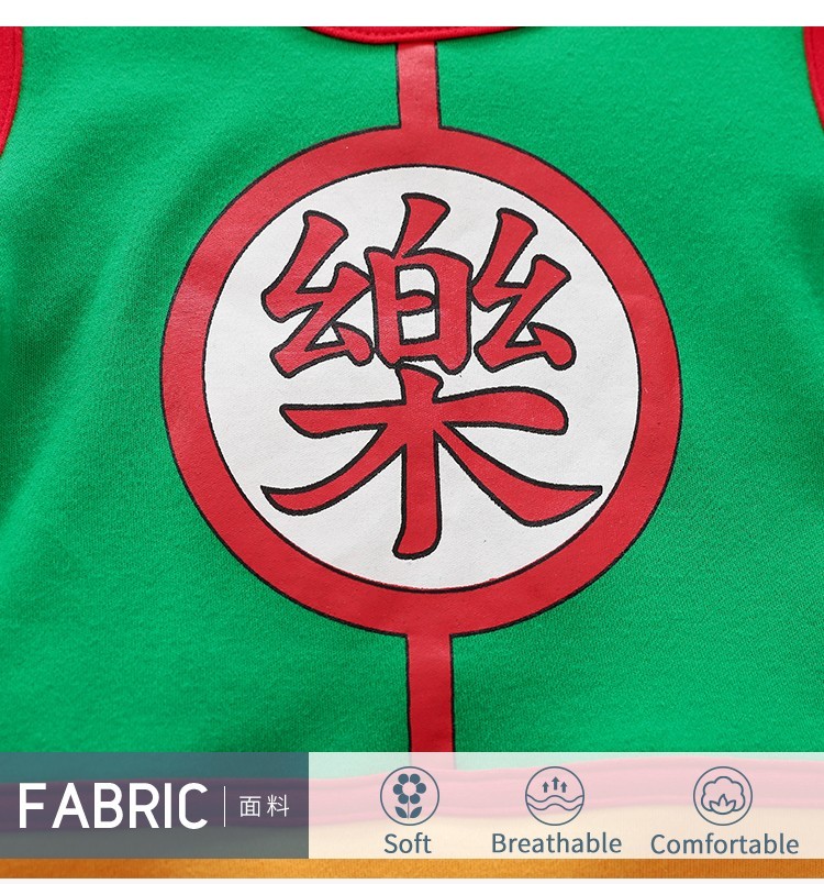 Newborn Anime Cosplay Romper - 0-18M Baby Gohan Soft Cotton Jumpsuit
