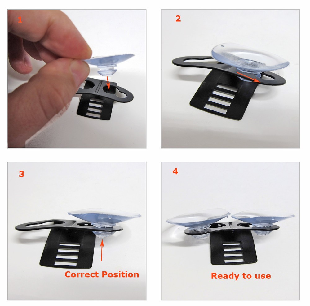 4-Pack Car Windshield Suction Cups 4 Escort RedLine Radar Detector Mount Bracket