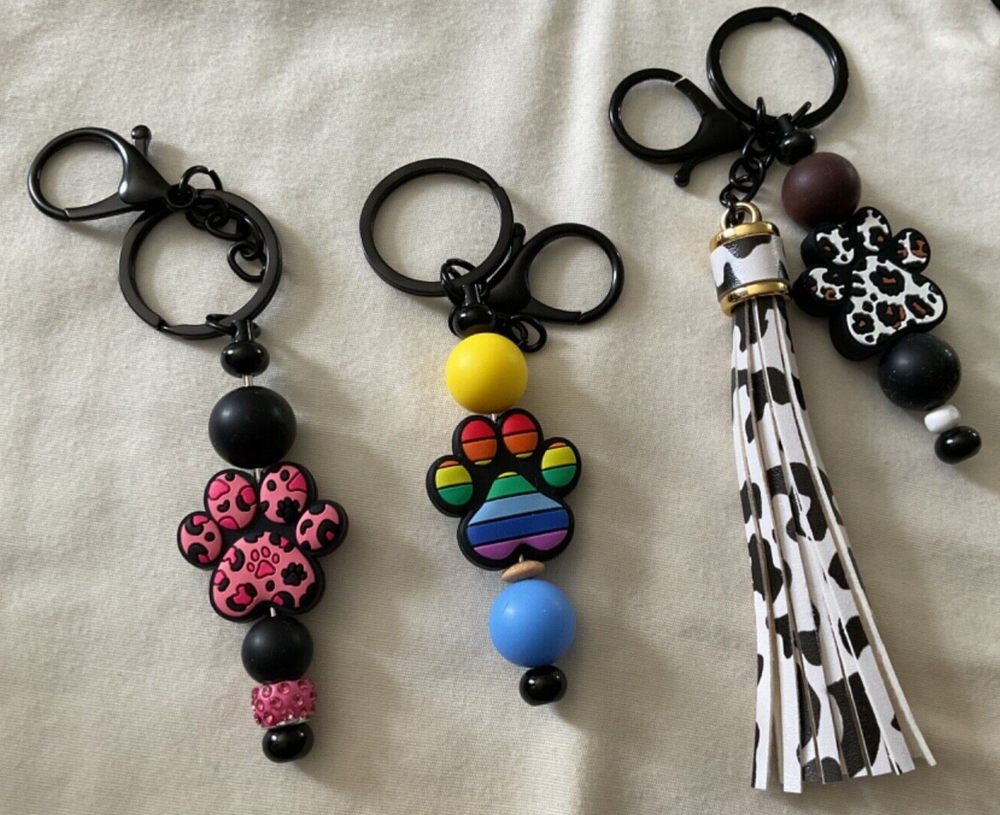 New Handmade Personalized Beaded Keychain/Decorative Bag Charm Multicolor/Theme