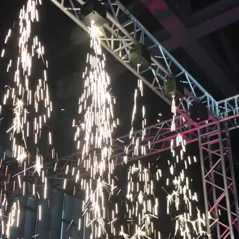 2X 800W Spray Down Firework Cold Spark Machine Waterfall Sparkler Remote Control