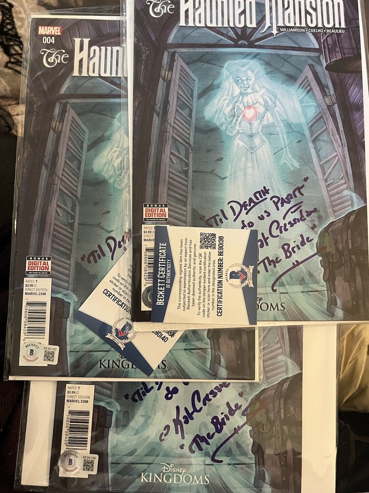 Kat Cressida Signed The Haunted Mansion Marvel Comic Variant #4 Ghost bride