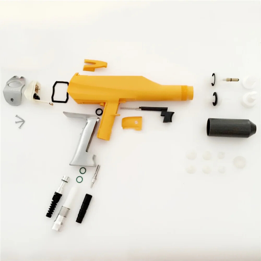 Electrostatic powder gun for GM02 with Nozzle group cascade