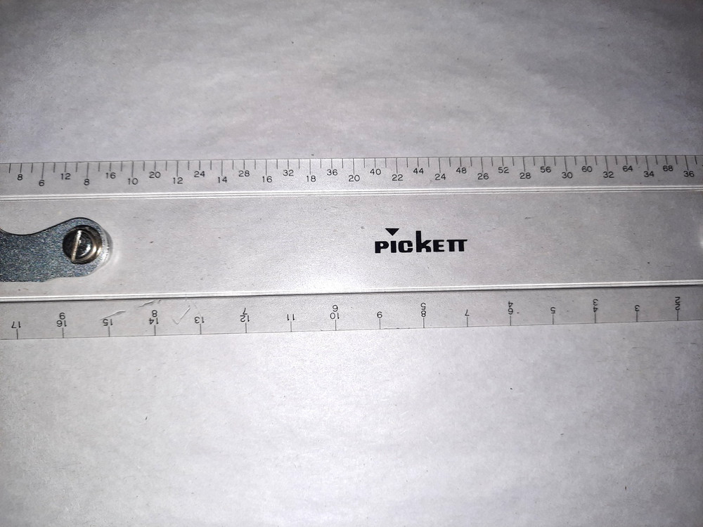 Pickett 12" Plastic Drafting Scale; 1/8, 1/4, 1/2, & 1
