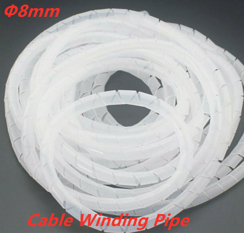 Diameter 8mm*12M Flame Retardant Spiral Wrapping Cable Casing Cable Winding Pipe