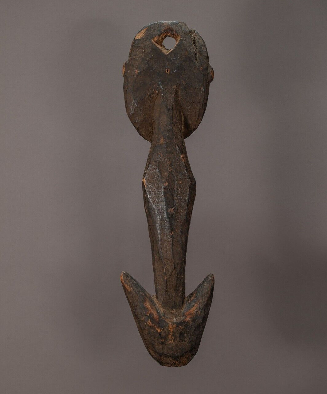 ANTIQUE OCEANIC POLYNESIAN PAPUA NEW GUINEA CARVED ITAMUL MIDDLE SEPIK FOOD HOOK
