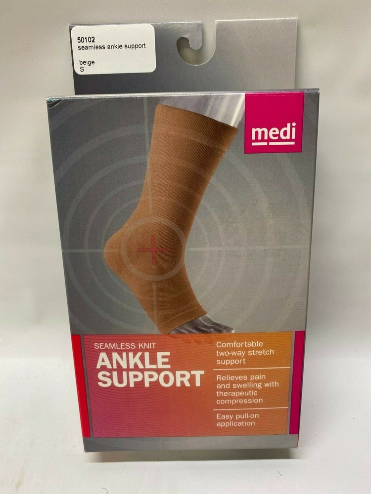 Medi Seamless Knit Compression Ankle Support 501 Beige - Pick Size - NEW