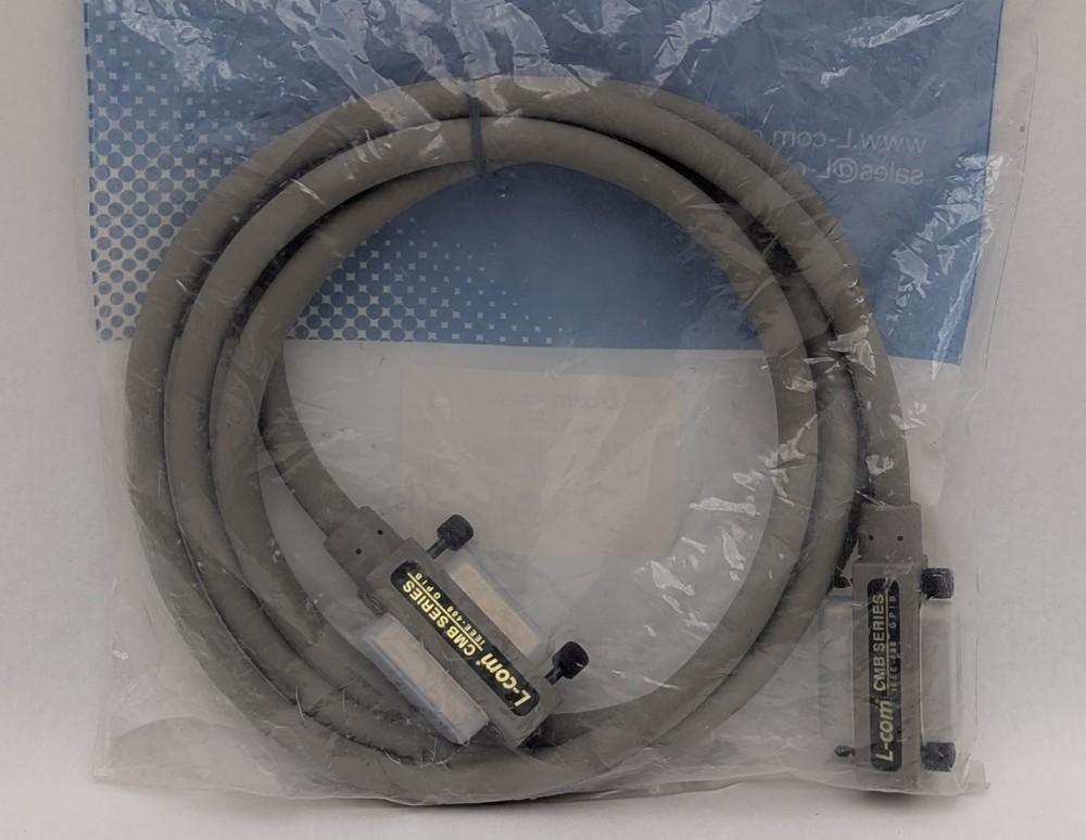 NEW L-Com CMB24-2M Molded IEEE-488 GPIB Cable 2m (6.5ft) Shielded Stackable NIP