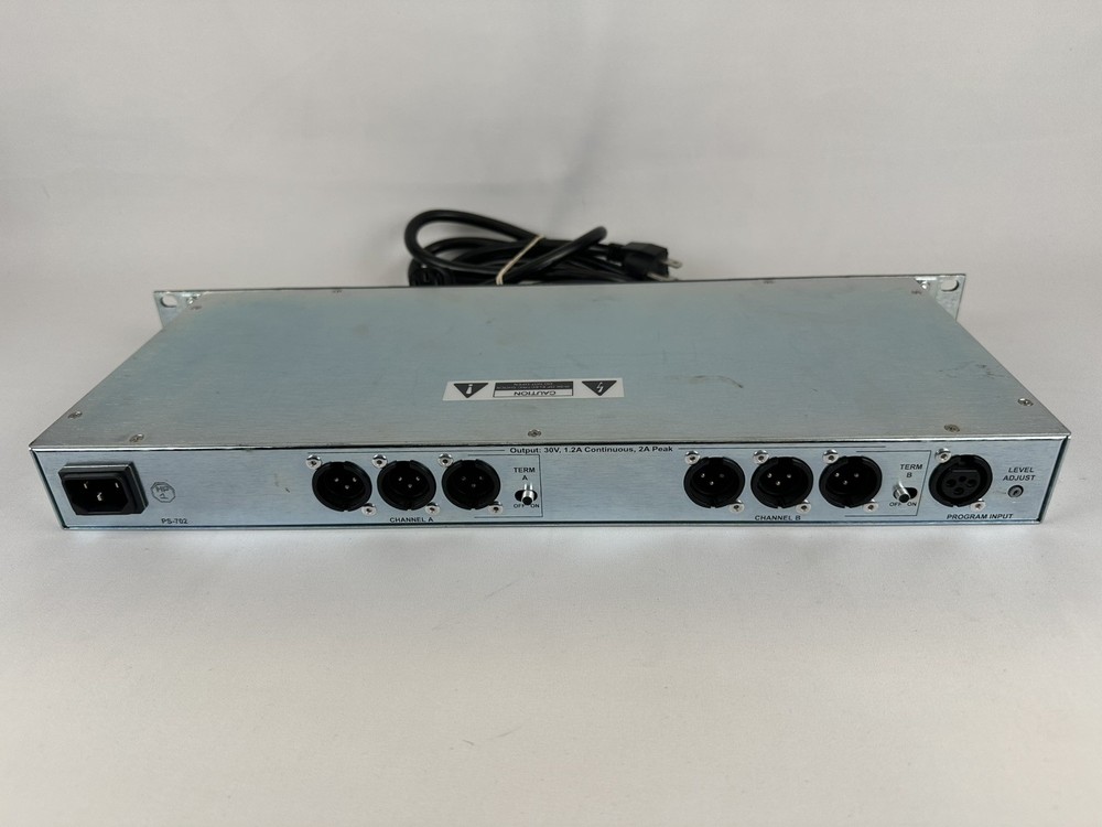 CLEAR COM 2 CHANNEL POWER SUPPLY PS-702 INTERCOM