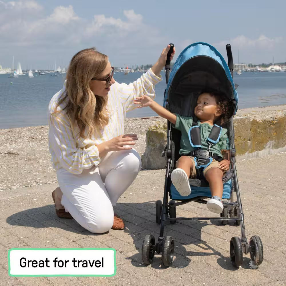 3D Mini Stroller in Dusty Blue