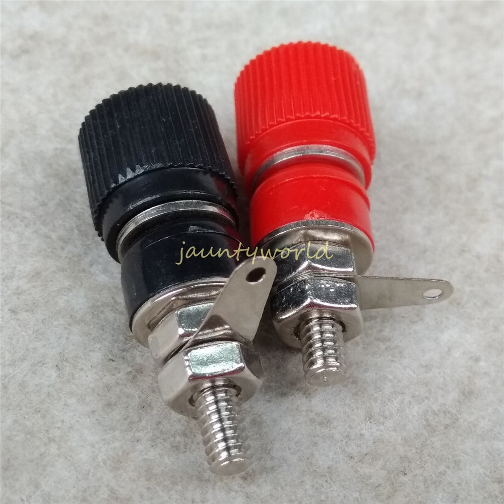 2PC speaker Audio Cable Binding Posts Insulated Banana Plug