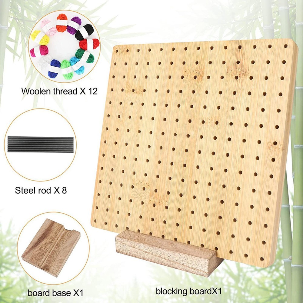 Crochet Blocking Board with Pegs Pegboard for Blocking Crochet for Beginners