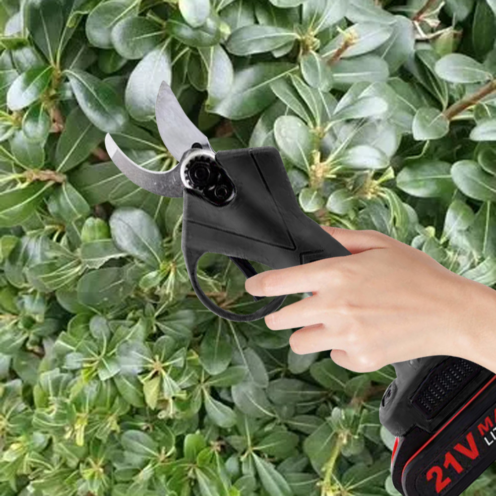 Electric Pruning Shears Cordless Pruner Brushless Branch Cutter with 2 Batteries