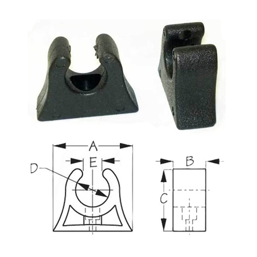 Pole Storage Clips 5/8" Molded Rubber