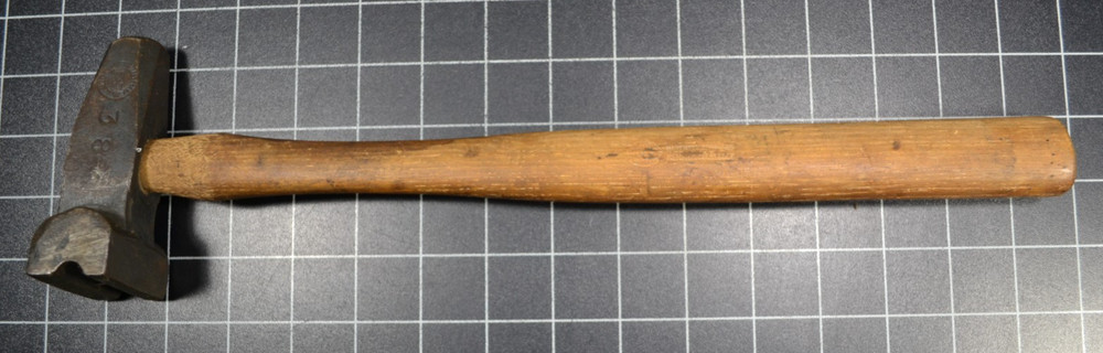 WARREN TOOLS  -  1/2" - BLACKSMITH TOP SWAGE HAMMER - ALL ORIGINAL WITH HANDLE
