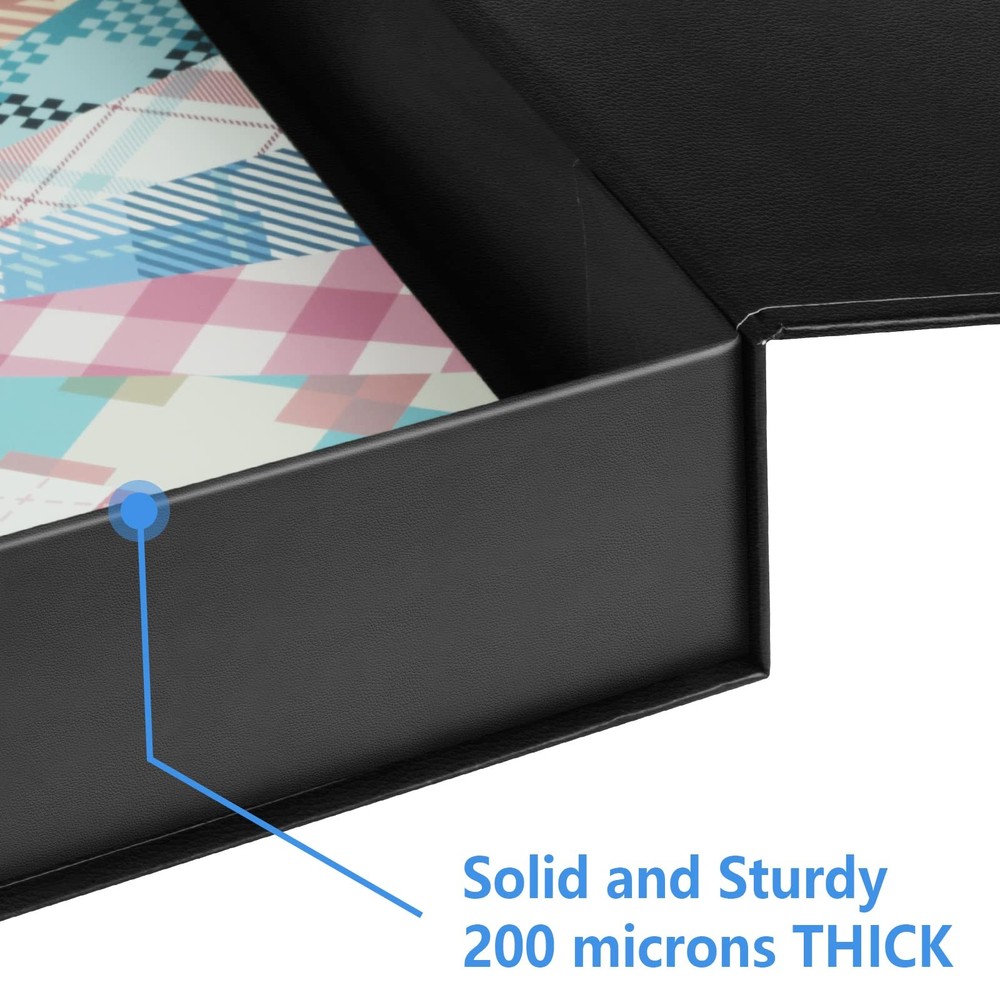 12x12 Scrapbook Storage Box for Scrapbooks, Papers and 1pack, Solid Black