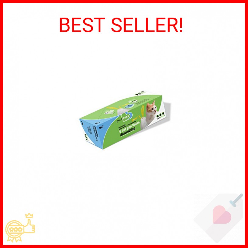 Van Ness Extra Large Drawstring Cat Litter Box Liners, 6-Count, DL7