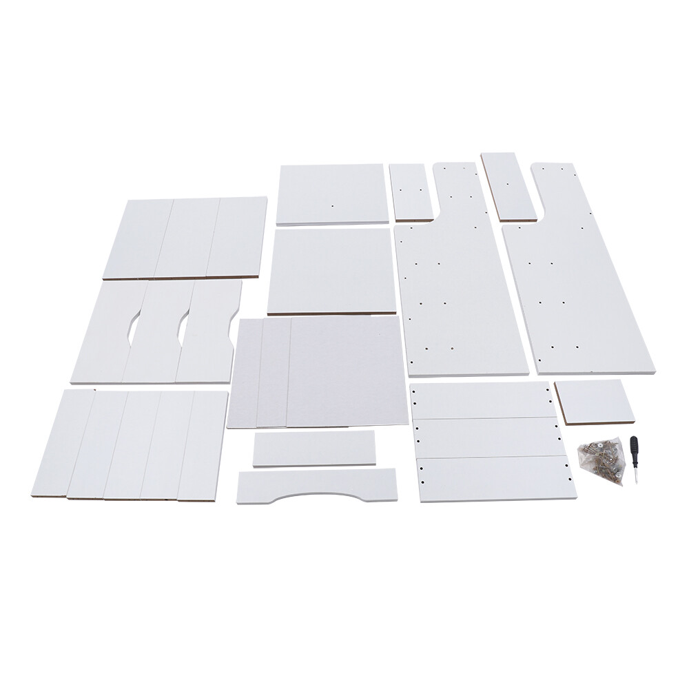 Bedroom Bedside Table Storage Cabinet Organizer Small Nightstand with 3 Drawers