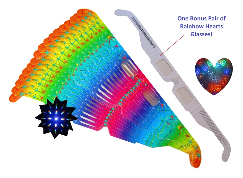 Fireworks Diffraction Glasses - 50 Starburst Effect Diffraction Glasses Plus1...